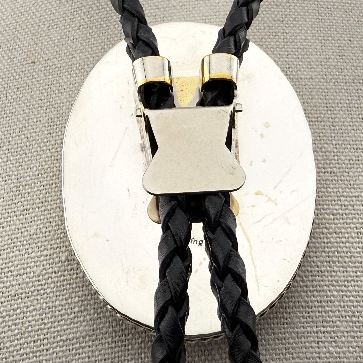Navajo Sterling Silver Space Landscape Multi-Stone Inlay Bolo Tie Native American Jewelry