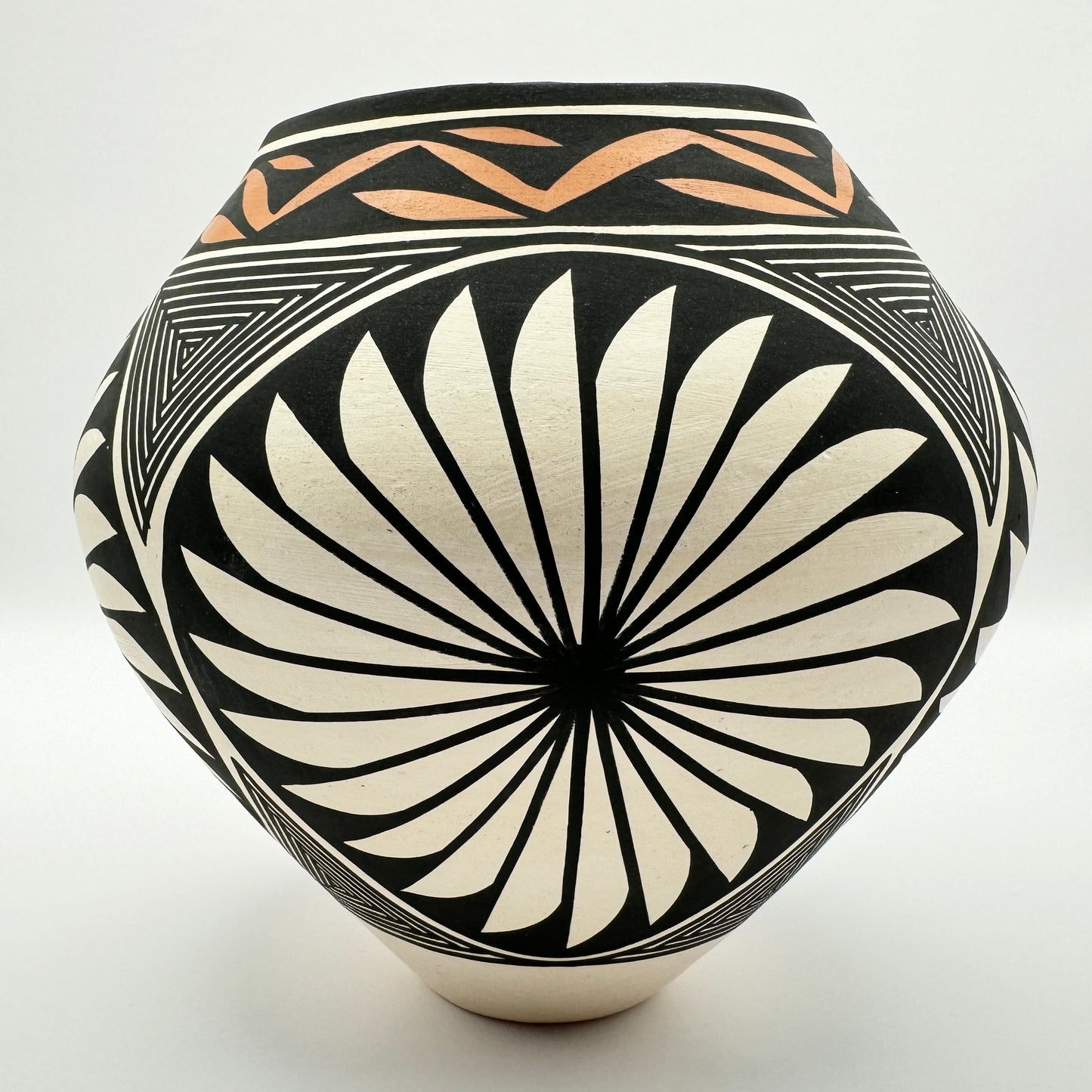 Acoma Pueblo Handmade And Hand Painted Polychrome Jar Pottery Native American