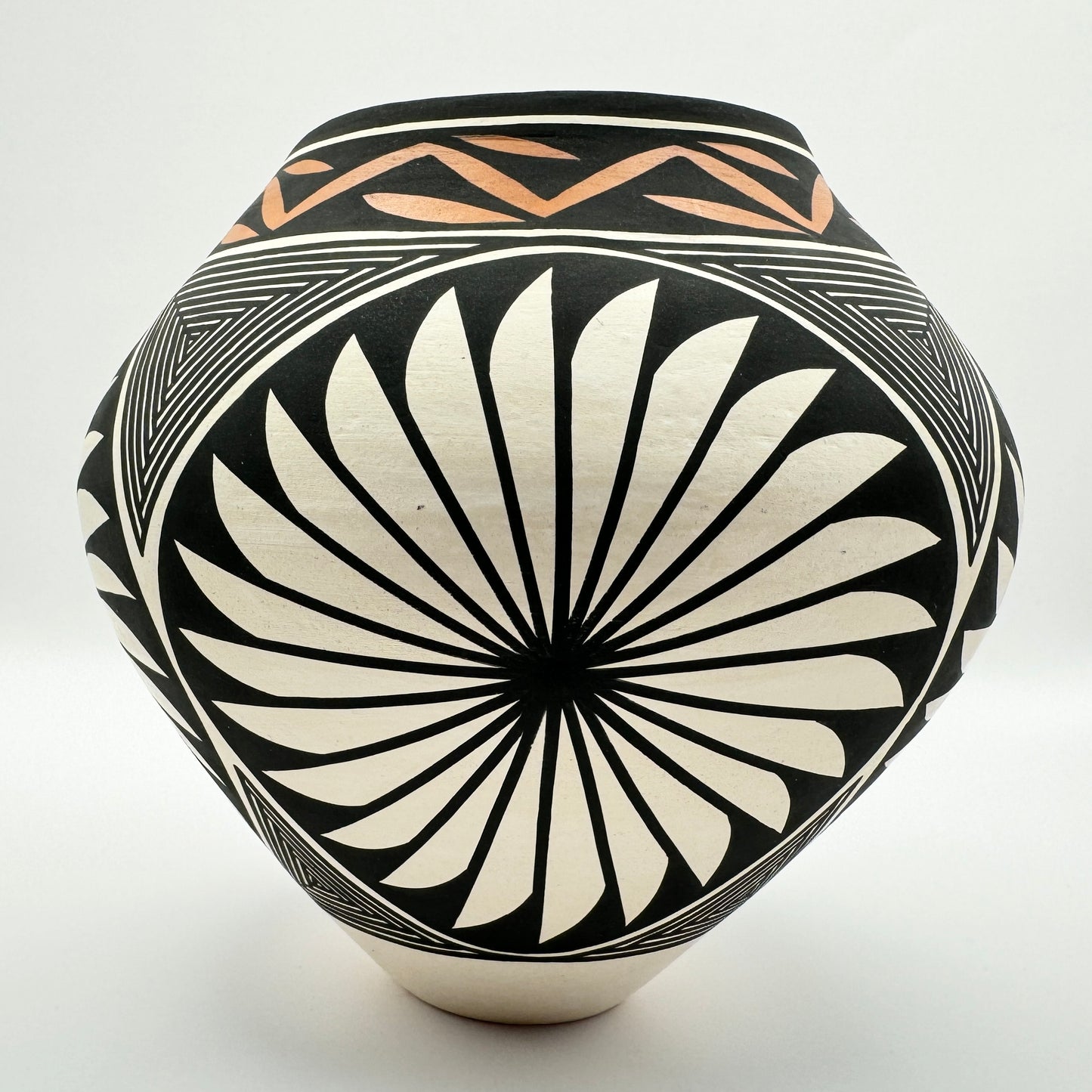 Acoma Pueblo Handmade And Hand Painted Polychrome Jar Pottery Native American